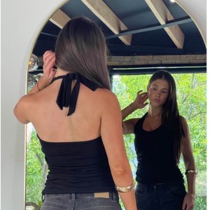 The Calypso Halter Top - Black